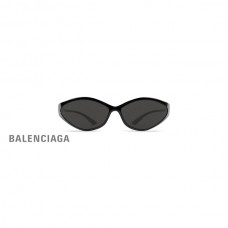 vendas mais barato Balenciaga Óculos de sol ovais dos anos 90 em preto