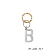 atacado imitação Balenciaga Chaveiro Corrente B em Prata/Ouro