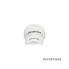 atacado falsa Balenciaga Boné com logotipo duplo em branco