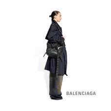 Compre réplica Balenciaga Bolsa Emo Bucket em Preto