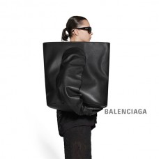 mais barato falsa Balenciaga Luva Bolsa Tote Grande em Preto