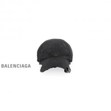 réplica atacadistas Balenciaga Tampa de perfuração pesada em preto desbotado