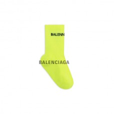 falso feminino Balenciaga Meias masculinas em amarelo fluo/prata