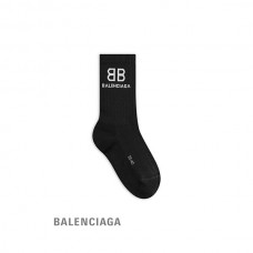 mais barato falsa Balenciaga Meias de tênis masculinas Bb em preto