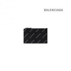 mais barato réplica Balenciaga Porta-cartões e moedas grande e longo para dinheiro masculino com logotipo refletivo em preto