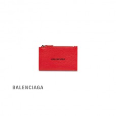 mais barato falsa Balenciaga Porta-cartões e moedas grande e longo para dinheiro em vermelho