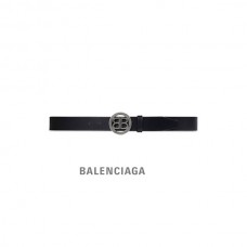 réplica Preços baixos Balenciaga Cinto Bb Grande Circular Masculino em Preto