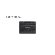 falsa desconto Balenciaga Estojo de cartão masculino com monograma em relevo na caixa em preto