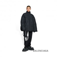 réplica envio grátis Balenciaga Estojo de cartão masculino com monograma em relevo no chaveiro na caixa em prata