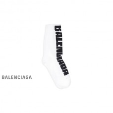 Compre desconto Balenciaga Meias masculinas com logotipo em branco