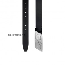 imitação hombre Balenciaga Cinto Moto Logo Masculino em Preto