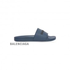 Liberação em vendas Balenciaga Sandália Deslizamento de Piscina Masculina em Azul