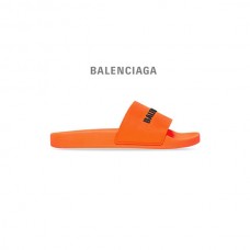 imitação Pré-Venda Balenciaga Sandália Deslizamento de Piscina Masculina em Fluo Orange