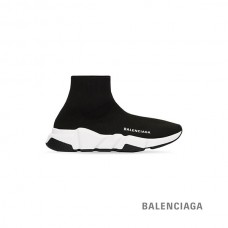 Liberação online Balenciaga Tênis masculino Speed Recycled Knit em preto/branco