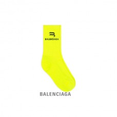 falsa vendas Balenciaga Meias de tênis masculinas Sporty B em amarelo