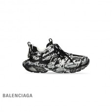 réplica feminino Balenciaga Tênis masculino Track Graffiti em preto