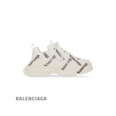 qualidade máxima réplica Balenciaga Tênis masculino com logotipo Triple S em branco