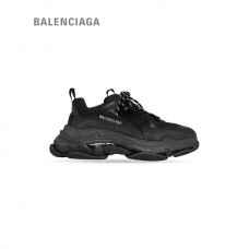 atacado réplica Balenciaga Tênis masculino Triple S com sola transparente em preto