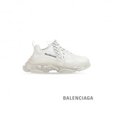 Compre desconto Balenciaga Tênis masculino Triple S com sola transparente em branco