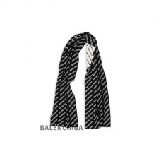 mais barato online Balenciaga Cachecol Mini Allover Logo em Preto