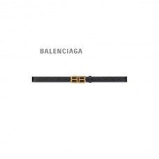 atacado falsa Balenciaga Cinto Fino Ampulheta Bb Feminino em Preto