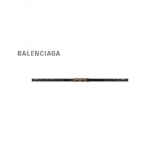 Preços baixos Liberação Balenciaga Cinto feminino Bb Signature Crocodilo com relevo em preto