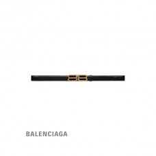 atacado Loja da Balenciaga Cinto feminino Bb Signature em preto