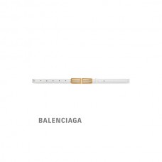 barato vendas Balenciaga Cinto elástico Bb feminino com estampa de crocodilo branco