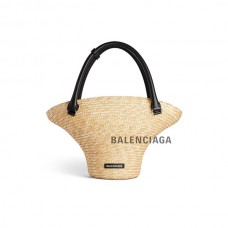 imitação online Balenciaga Bolsa de praia feminina bolsa média em natural