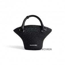 réplica Preços baixos Balenciaga Bolsa de praia feminina mini bolsa preta