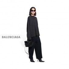 imitação online Balenciaga Cesta Bistro Xs Feminina com Alça em Preto