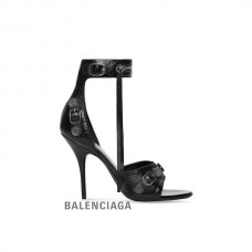 barato Balenciaga Sandália Feminina Cagole 110mm em Preto