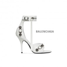 réplica Balenciaga Sandália feminina Cagole 110 mm em branco óptico