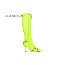 barato atacado Balenciaga Bota Feminina Cagole 90mm em Amarelo