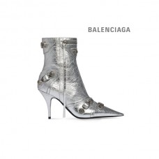 Compre Liberação Balenciaga Bota Feminina Cagole 90mm Metalizada em Prata