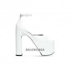 atacado réplica Balenciaga Sandália feminina Camden 160 mm em branco óptico