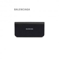 imitação barato Balenciaga Carteira de dinheiro fina feminina em preto/branco