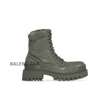 barato vendas Balenciaga Bota Feminina Combat Strike 20mm em Kaki