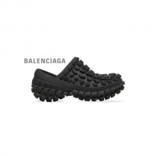 réplica envio grátis Balenciaga Tamanco Defender Feminino em Preto