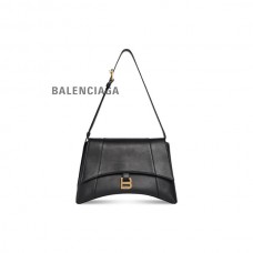 desconto hombre Balenciaga Bolsa de ombro média feminina Downtown em preto