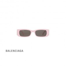 imitação Balenciaga Óculos de sol femininos retangulares Dynasty em rosa