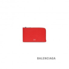 falso feminino Balenciaga Envelope feminino longo porta moedas e cartão vermelho