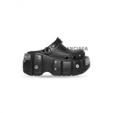 réplica hombre Balenciaga Mule Hardcrocs Feminino em Preto