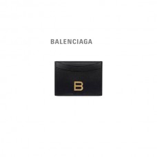 falsa atacadistas Balenciaga Porta-cartão ampulheta feminino em preto