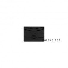 réplica compras da Balenciaga Porta-cartão ampulheta feminino em preto