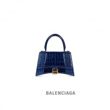 falsa atacado Balenciaga Bolsa feminina ampulheta pequena crocodilo com relevo marinho