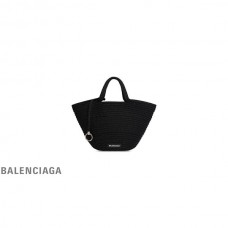 barato falsa Balenciaga Cesta Ibiza Média Feminina em Preto