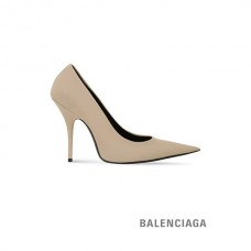 Liberação Loja da Balenciaga Canivete feminino 110mm Pump em bege