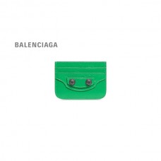 Preços baixos Balenciaga Titular do cartão feminino Le Cagole em verde brilhante