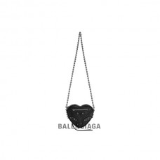 vendas réplica Balenciaga Mini bolsa feminina Le Cagole Heart em preto